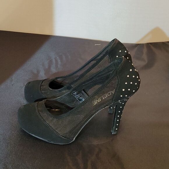 MADELINE GIRL BLACK HIGH HEEL PUMP SHOES - Picture 8 of 12